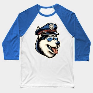 Husky Police Baseball T-Shirt